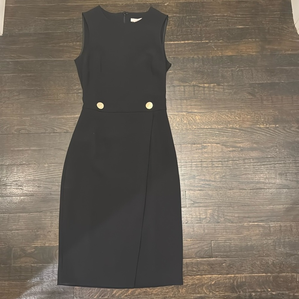 H&M Sleeveless formal black pencil dress sz XS NWT